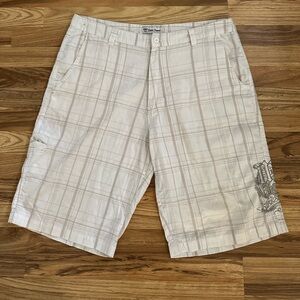 Eddie Domani Mens casual Bermuda Shorts Size 38 beige Plaid